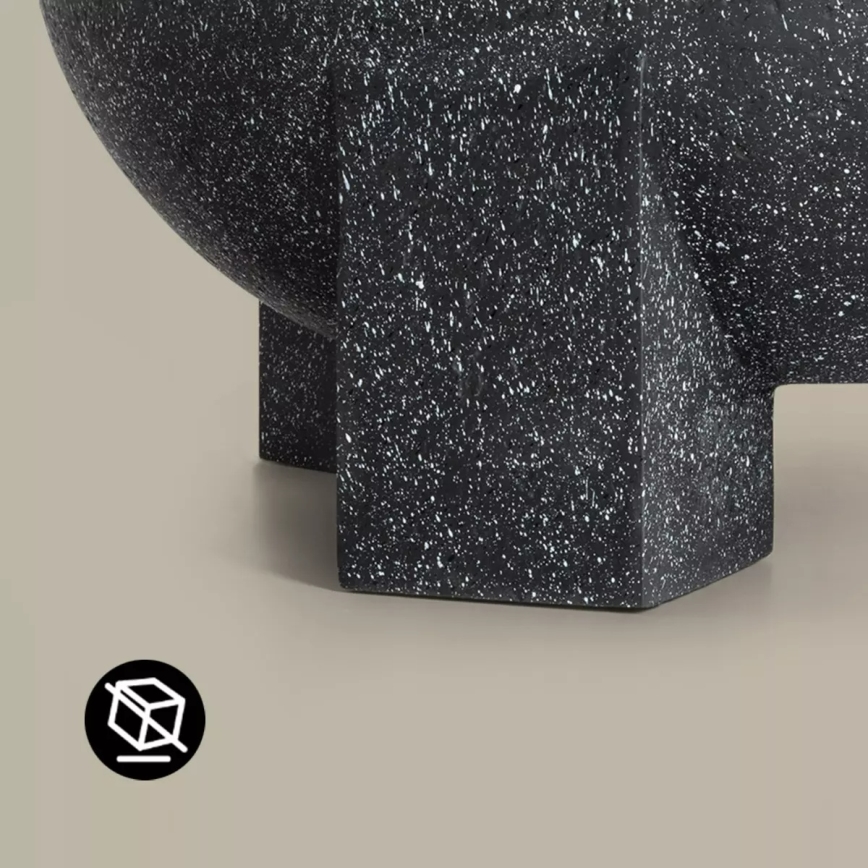 Lareira portátil com grelha 79,5x38 cm preto/granito escuro