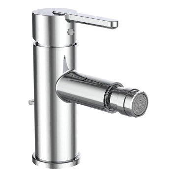 LAUFEN H3410810041141 - Misturador para bidé com válvula de escoamento e transbordo LUA cromo brilhante