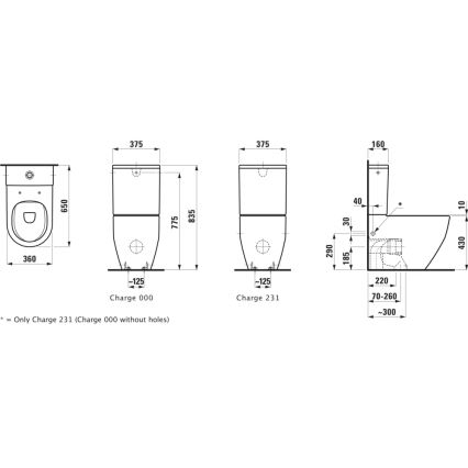 LAUFEN H8259624000001 - Sanita PRO cerâmica/branco