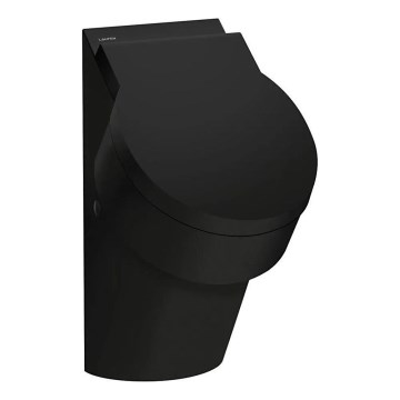 LAUFEN H8402817160001 - Urinol com aberturas para tampa VAL alimentação traseira, evacuação traseira cerâmica/preto mate