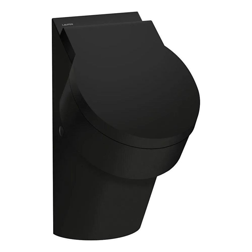 LAUFEN H8402817160001 - Urinol com aberturas para tampa VAL alimentação traseira, evacuação traseira cerâmica/preto mate
