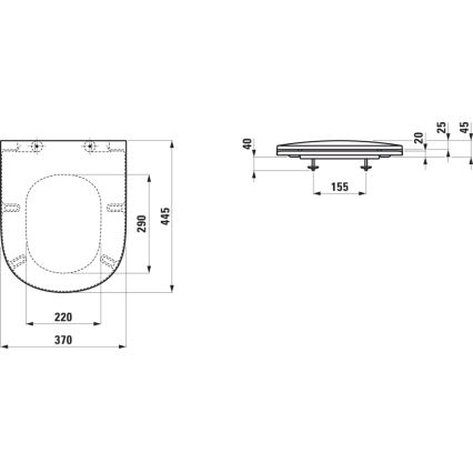 LAUFEN H8910830000001 - Assento de sanita SoftClose LUA duroplast/branco