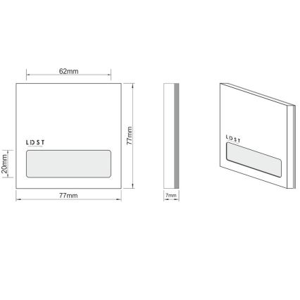 LDST AL-01-SS-BZ5 - Luz de escadas LED ALEX 5xLED/1,2W/230V cromo mate 6500K