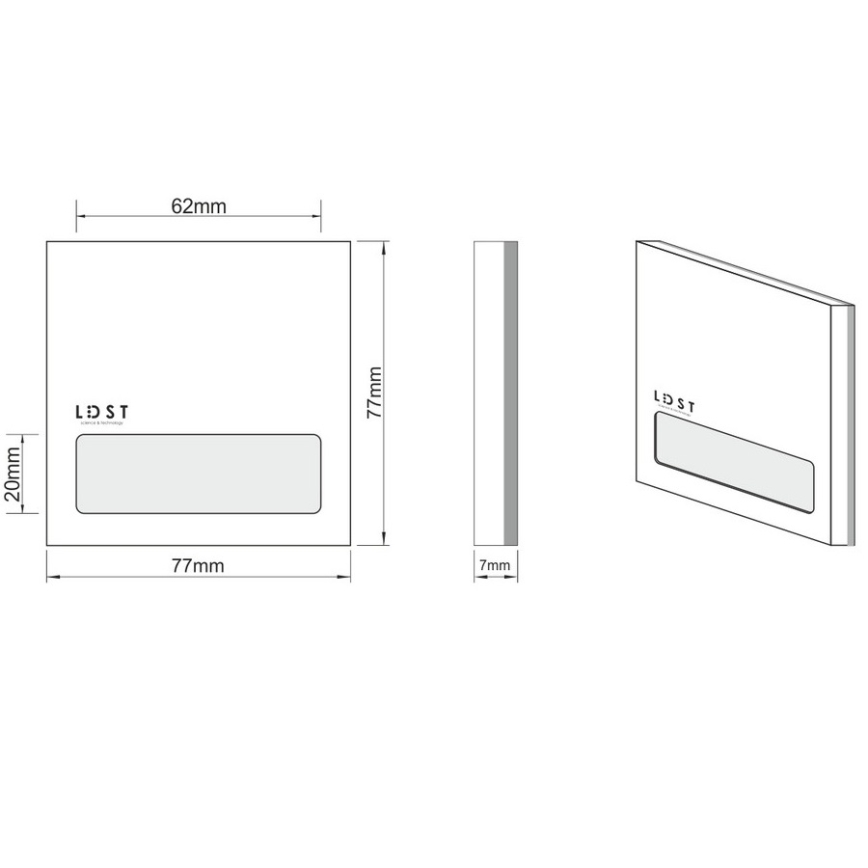 LDST AL-01-SS-BZ5 - Luz de escadas LED ALEX 5xLED/1,2W/230V cromo mate 6500K