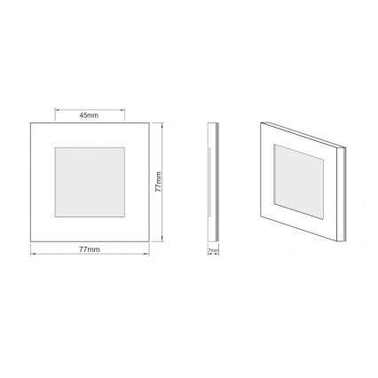 LDST AN-01-SS-ZI9 - Luz de escadas LED ANGEL 9xLED/1,2W/230V verde