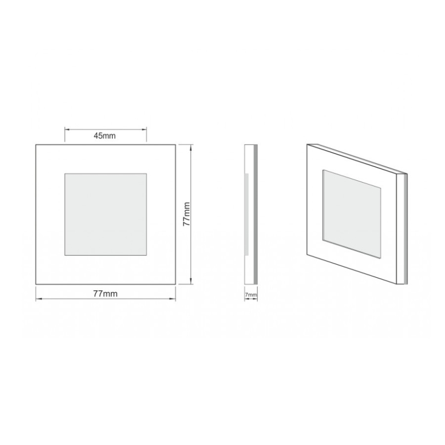 LDST AN-01-SS-ZI9 - Luz de escadas LED ANGEL 9xLED/1,2W/230V verde