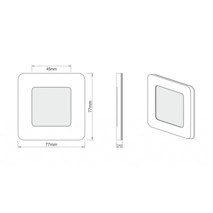 LDST DI-01-B-BZ12 - Iluminação de escada LED DIANA LED/1,2W/230V branca 6500K