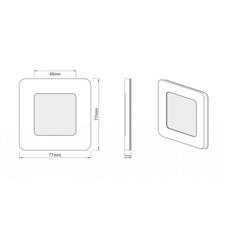 LDST DI-01-B-BZ12 - Iluminação de escada LED DIANA LED/1,2W/230V branca 6500K