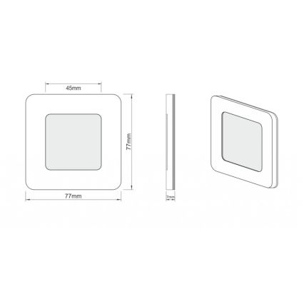 LDST DI-01-SZ-BZ9 - Luz de escadas LED DIANA 9xLED/1,2W/230V 6500K