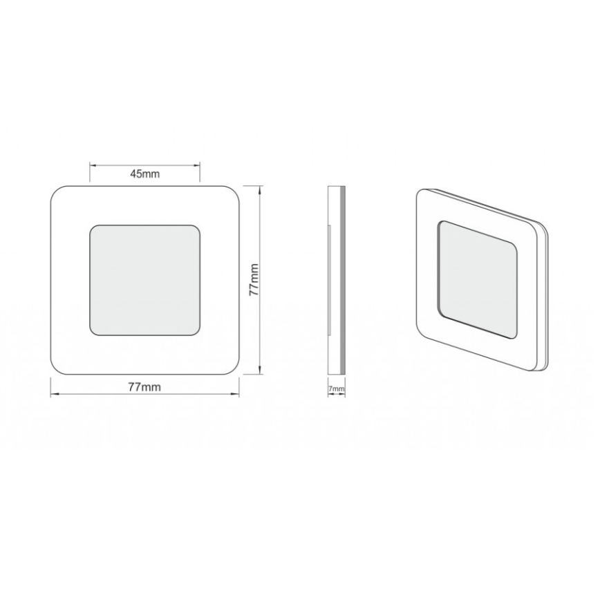 LDST DI-01-SZ-BZ9 - Luz de escadas LED DIANA 9xLED/1,2W/230V 6500K