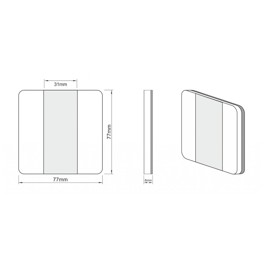 LDST DU-01-SC-BZ8 - Luz de escadas LED DUO 8xLED/1,2W/230V cinzento