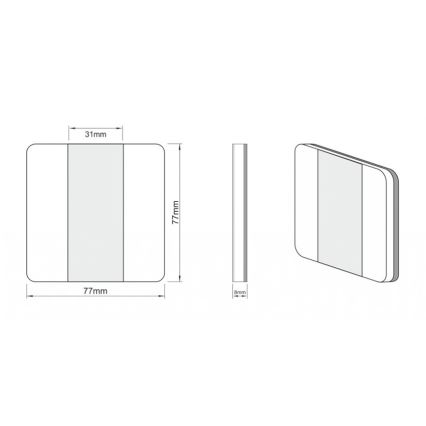 LDST DU-01-SZ-BC10 - Iluminação de escadas DUO 10xLED/1,2W/230V