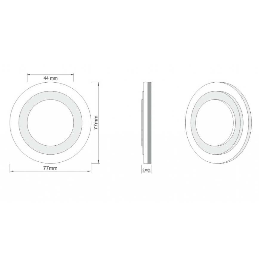 LDST LI-01-CB-BC8 - Luz de escadas LED LILI 8xLED/1,2W/230V 3500K