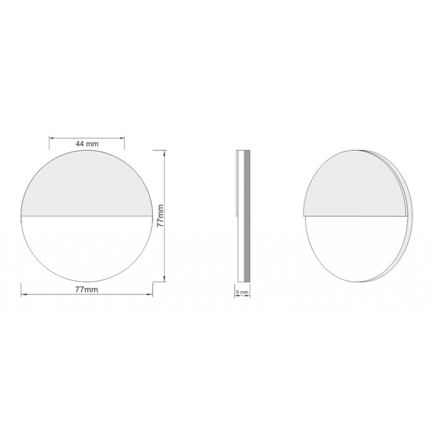 LDST RO-01-CB-BC4 - Iluminação de escadas ROBIN 4xLED/1,2W/230V