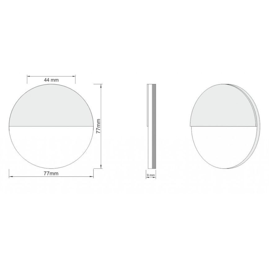 LDST RO-01-SC-BC4 - Luz de escadas LED ROBIN 4xLED/1,2W/230V mate preto antigo 3500K