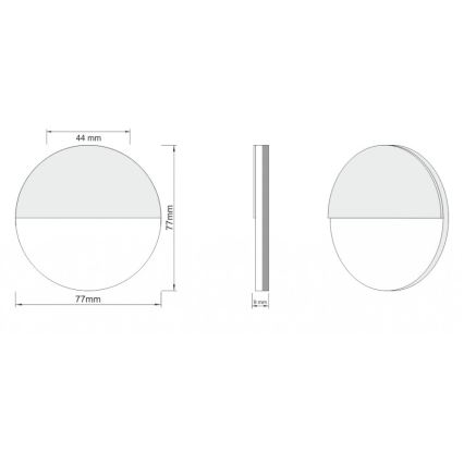 LDST RO-01-SS-BZ4 - Luz de escadas LED ROBIN 4xLED/1,2W/230V cromo mate 6500K