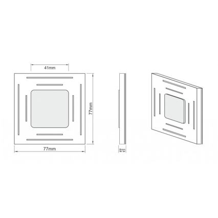 LDST SP-01-SS-BC8 - Iluminação de escadas SPACE 8xLED/1,2W/230V