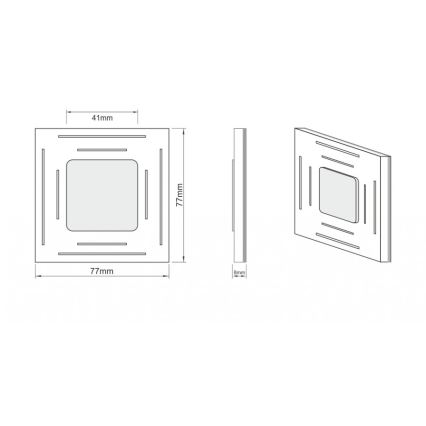 LDST SP-01-SS-BZ8 - Luz de escadas LED SPACE 8xLED/1,2W/230V cromo mate 6500K