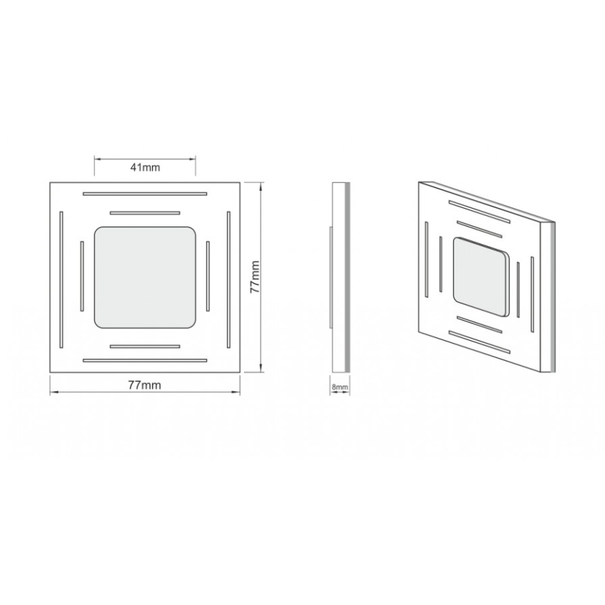 LDST SP-01-SS-BZ8 - Luz de escadas LED SPACE 8xLED/1,2W/230V cromo mate 6500K