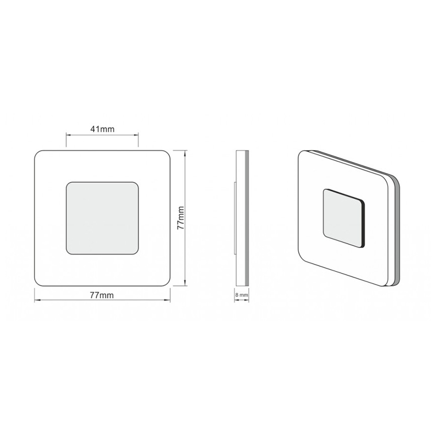 LDST SW-01-CB-BC8 - Iluminação de escadas SWIFT 8xLED/1,2W/230V