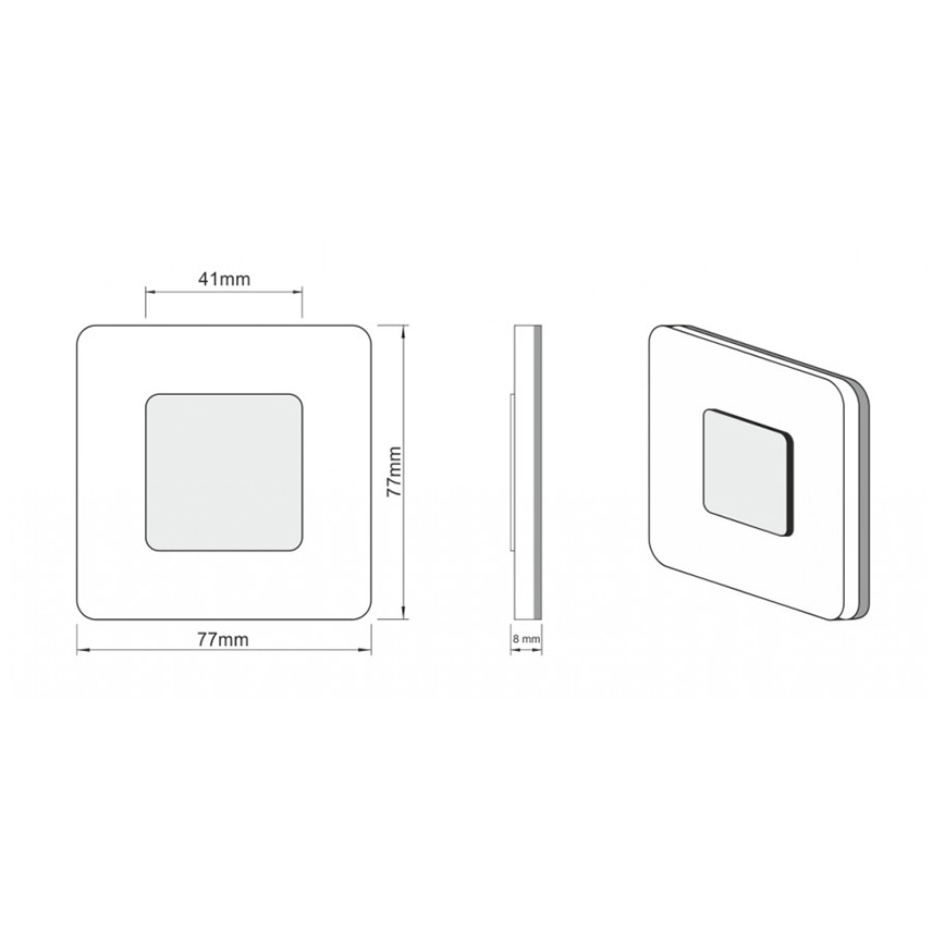 LDST SW-01-SC-BC8 - Iluminação de escadas SWIFT 8xLED/1,2W/230V