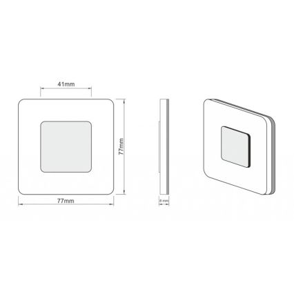 LDST SW-01-SS-BC8 - Iluminação de escadas SWIFT 8xLED/1,2W/230V