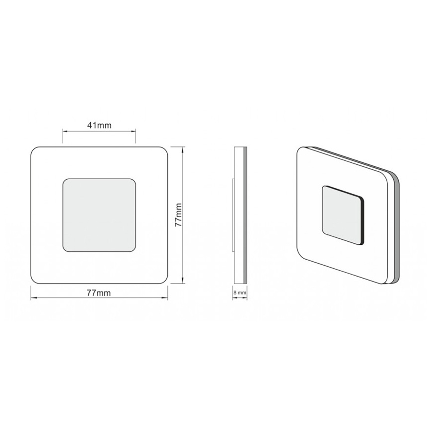 LDST SW-01-SS-BC8 - Iluminação de escadas SWIFT 8xLED/1,2W/230V