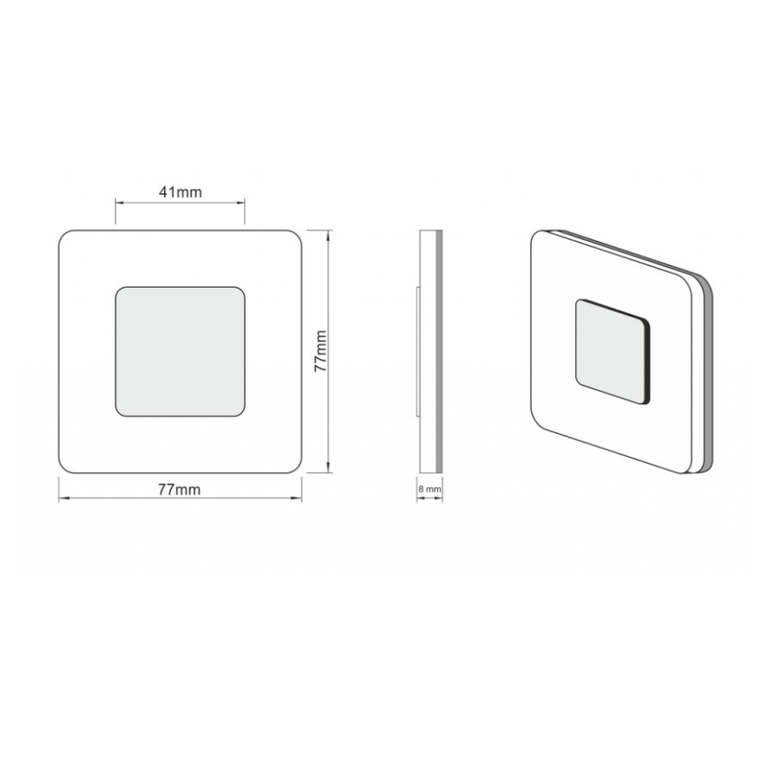 LDST SW-01-SS-BZ8 - Luz de escadas LED SWIFT 8xLED/1,2W/230V cromo mate 6500K