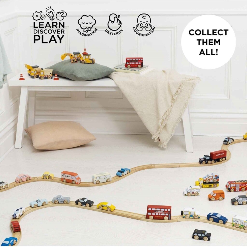Le Toy Van - Conjunto de carros de salvamento com helicóptero