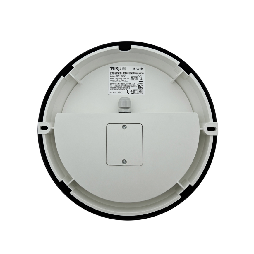 Luminária de parede exterior LED regulável com sensor de movimento LED/15/18/20W/230V 3000K/4000K/6500K IP65 preta/branca