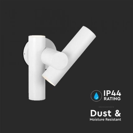 LED Arandela Exterior Flexível com Foco 2xLED/3W/230V 3000K IP44 Branco