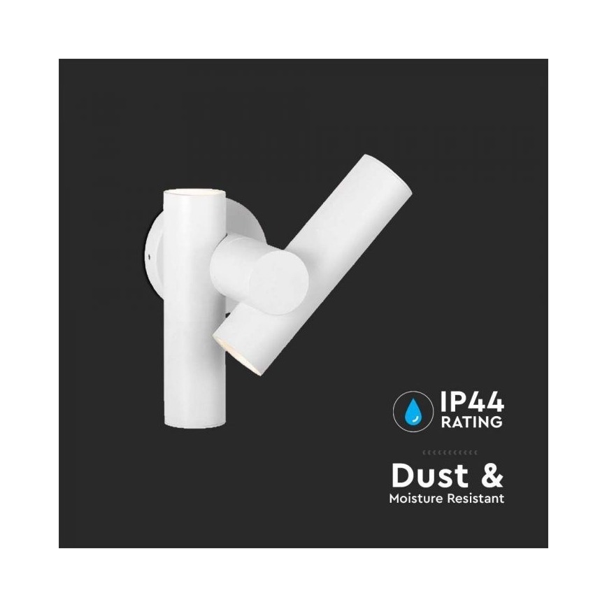 LED Arandela Exterior Flexível com Foco 2xLED/3W/230V 3000K IP44 Branco