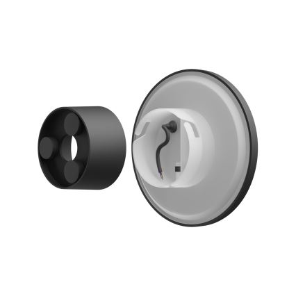 Luminária de parede LED exterior PIATTA LED/9W/230V 3000/4000/6000K diâmetro 12 cm IP44 preta