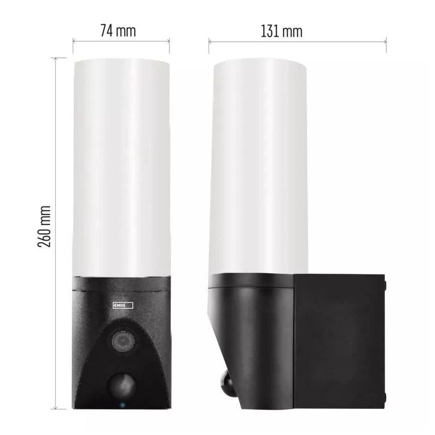 LED Câmara exterior inteligente com uma iluminação GoSmart LED/12W/230V 3200K IP65 Wi-Fi Tuya preto