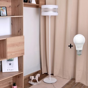 LED Candeeiro de chão HELEN 1xE27/15W/230V branco