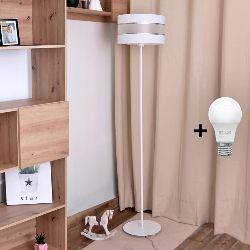 LED Candeeiro de chão HELEN 1xE27/15W/230V branco