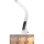 LED Candeeiro de mesa com visor LEATHER LED/7W/230V branco