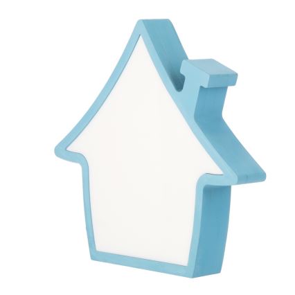 LED Candeeiro de Mesa Infantil HOUSE LED/10W/230V azul