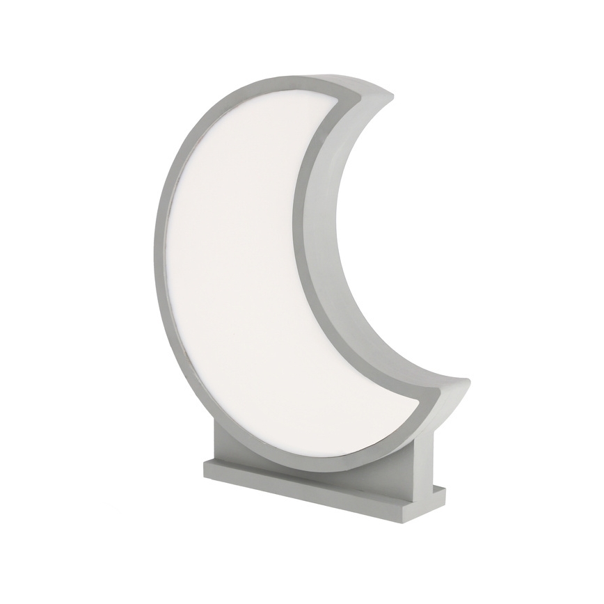 LED candeeiro de mesa infantil MOON LED/12W/230V cinzento