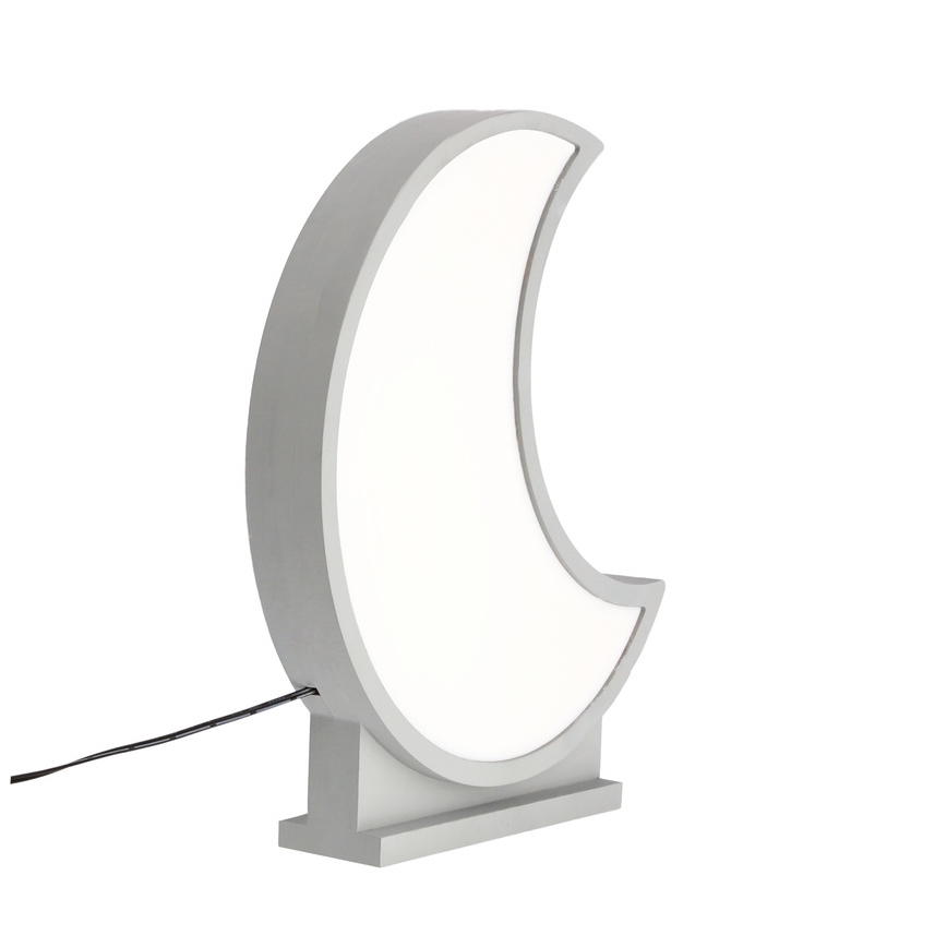 LED candeeiro de mesa infantil MOON LED/12W/230V cinzento