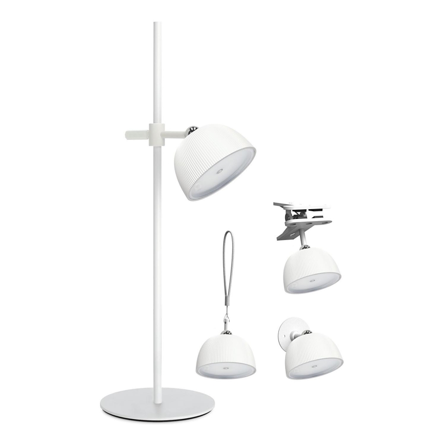 LED Candeeiro de mesa recarregável com regulação 4em1 LED/3,5W/5V 3000/4000/6500K IP54 1800 mAh branco