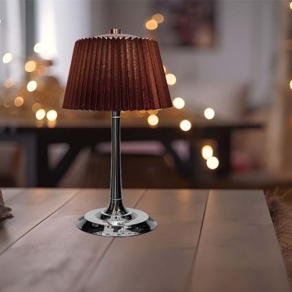 LED Candeeiro de mesa tácil recarregável com regulação LED/1,5W/5V 3000/4000/6000K 1800 mAh castanho