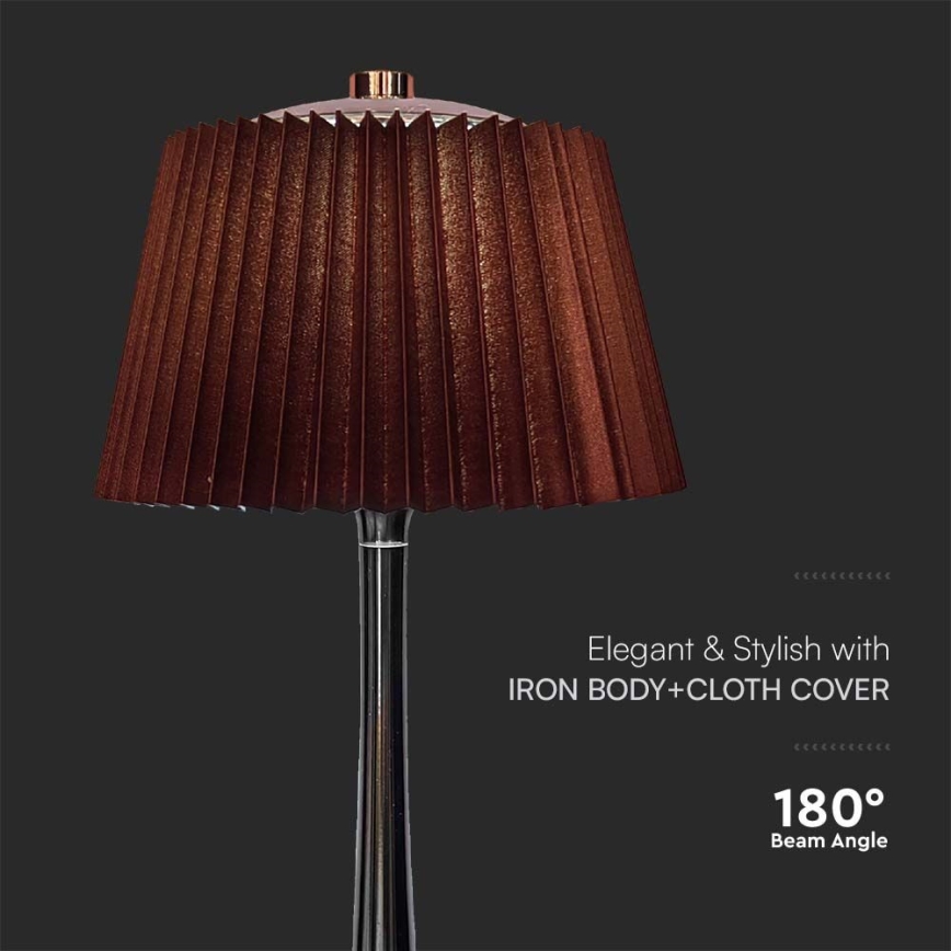 LED Candeeiro de mesa tácil recarregável com regulação LED/1,5W/5V 3000/4000/6000K 1800 mAh castanho