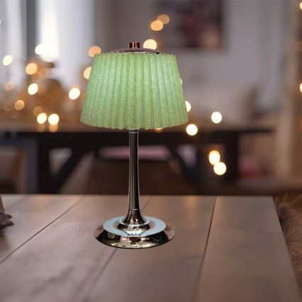 LED Candeeiro de mesa tácil recarregável com regulação LED/1,5W/5V 3000/4000/6000K 1800 mAh verde