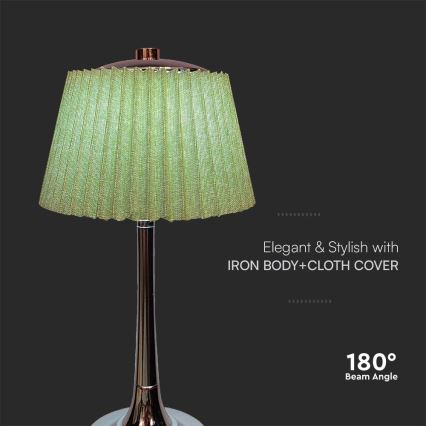 LED Candeeiro de mesa tácil recarregável com regulação LED/1,5W/5V 3000/4000/6000K 1800 mAh verde