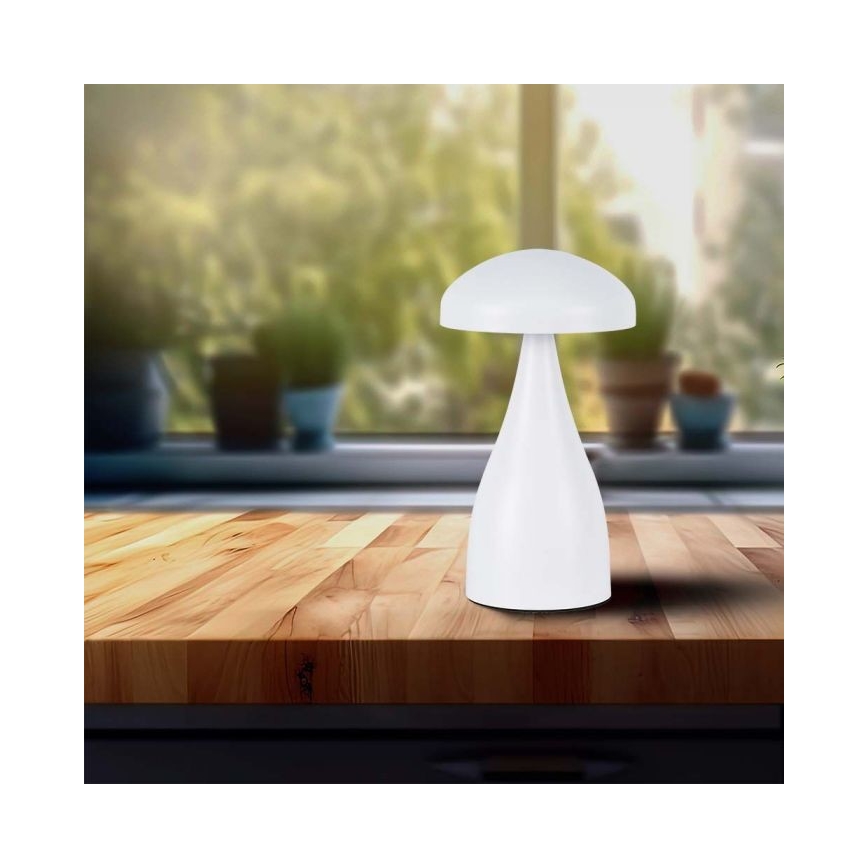 LED Candeeiro de mesa tácil recarregável com regulação LED/1W/5V 3000-6000K 1800 mAh branco