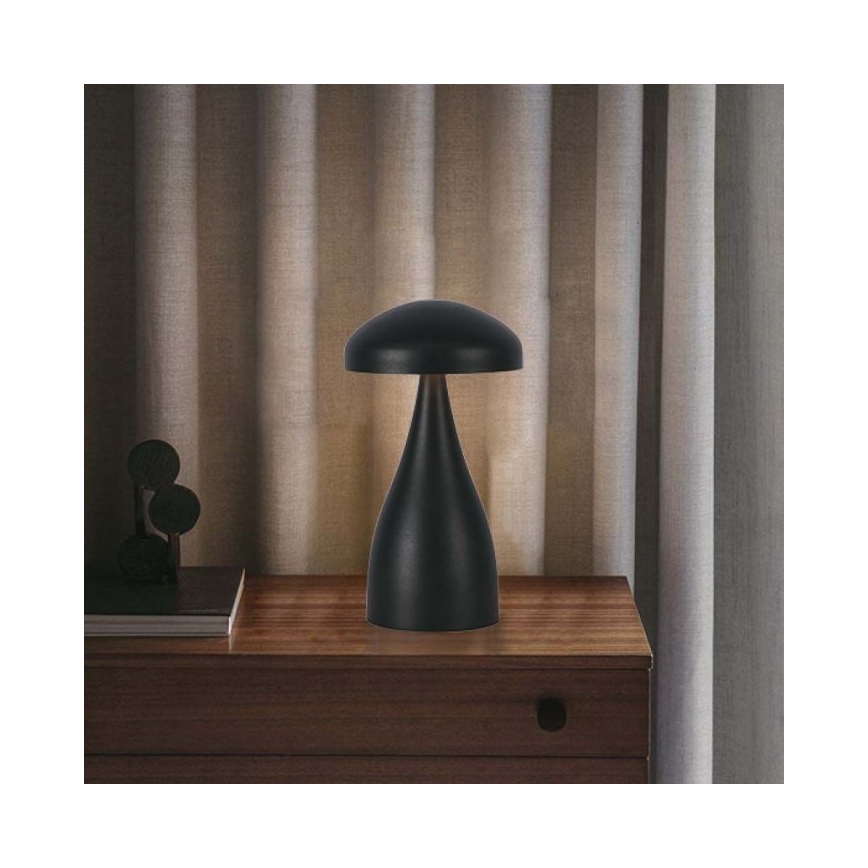LED Candeeiro de mesa tácil recarregável com regulação LED/1W/5V 3000-6000K 1800 mAh preto