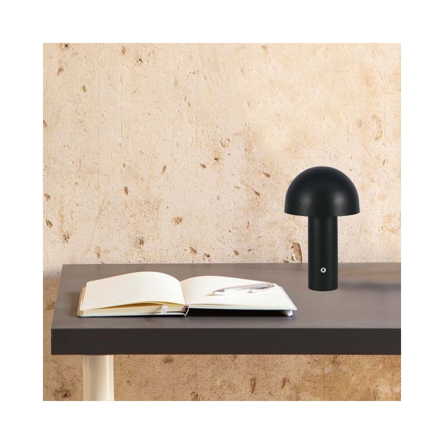LED Candeeiro de mesa tácil recarregável com regulação LED/1W/5V 3000-6000K 1800 mAh preto