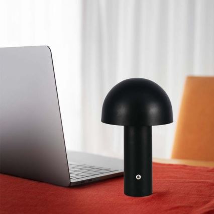 LED Candeeiro de mesa tácil recarregável com regulação LED/1W/5V 3000-6000K 1800 mAh preto