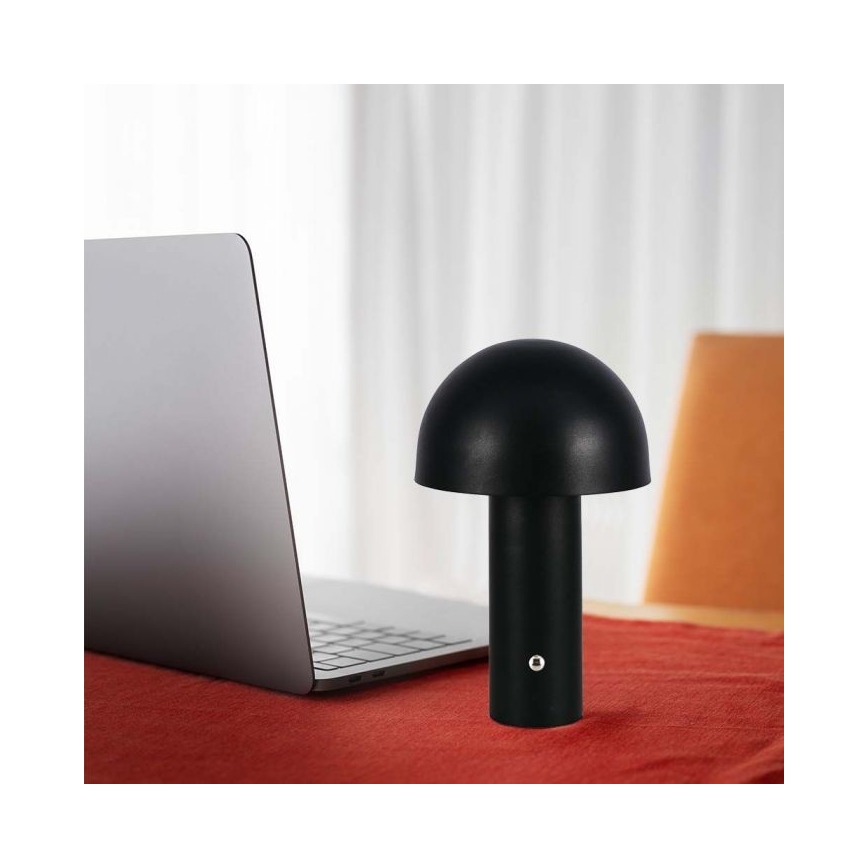LED Candeeiro de mesa tácil recarregável com regulação LED/1W/5V 3000-6000K 1800 mAh preto